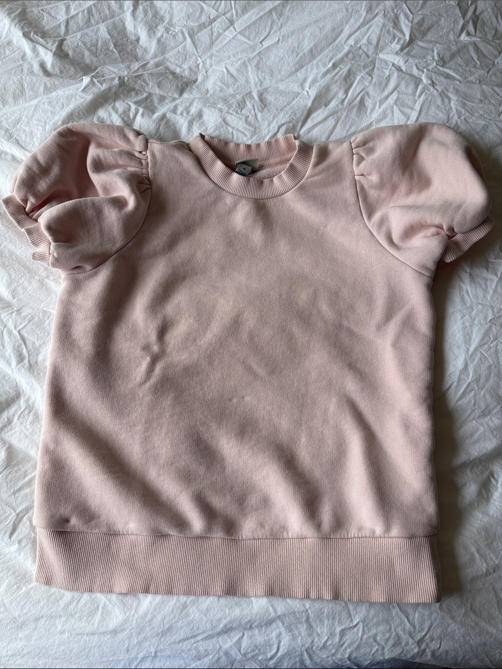A New Day Blush Pink Puff Sleeve Shirt, size M